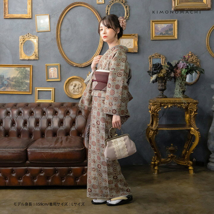 楽天市場】(洗える着物10％OFF4/3迄)洗える着物 セット「袷着物：丸花 