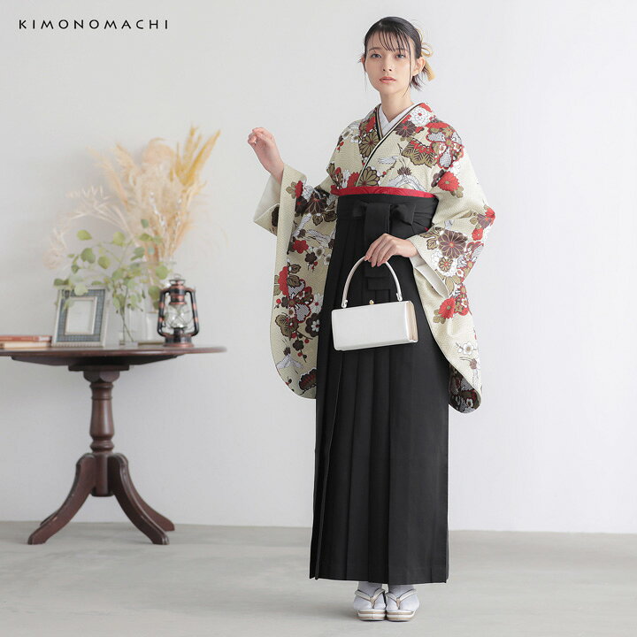 楽天市場】袴 セット 卒業式 女性 4点セット「二尺袖：鶴と花紋に紗綾 