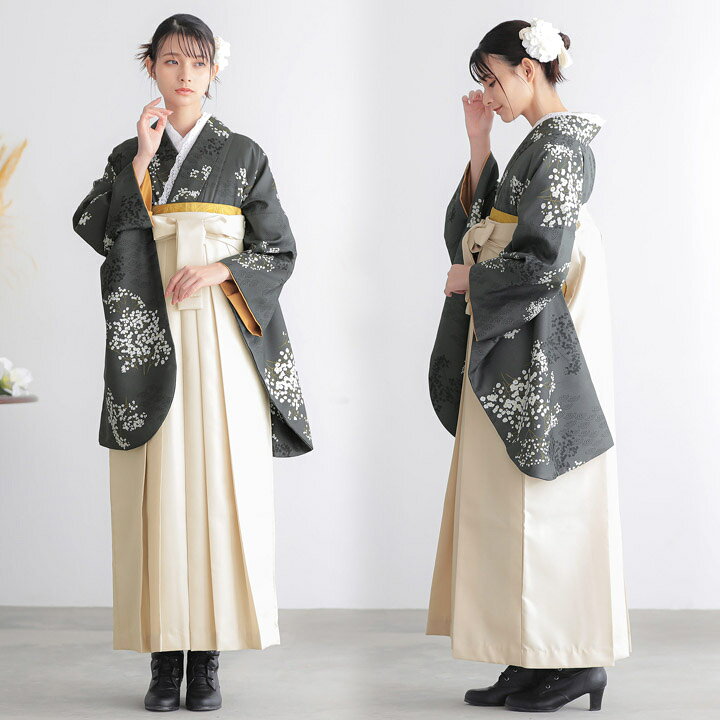 楽天市場】袴 セット 卒業式 女性 4点セット「二尺袖+刺繍袴+袴下帯+ 