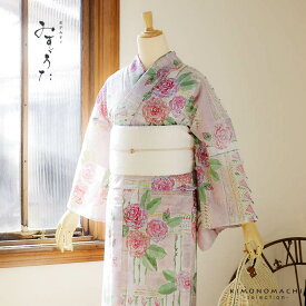 浴衣 レディース ブランド浴衣 単品「みすゞうた 薔薇の町 ピンク M 2509」Fサイズ 大人 綿絽浴衣 女性浴衣単品 レディース浴衣単品 個性的 花火大会 夏祭り 女性浴衣 女性ゆかた 夏着物＜H＞【メール便不可】