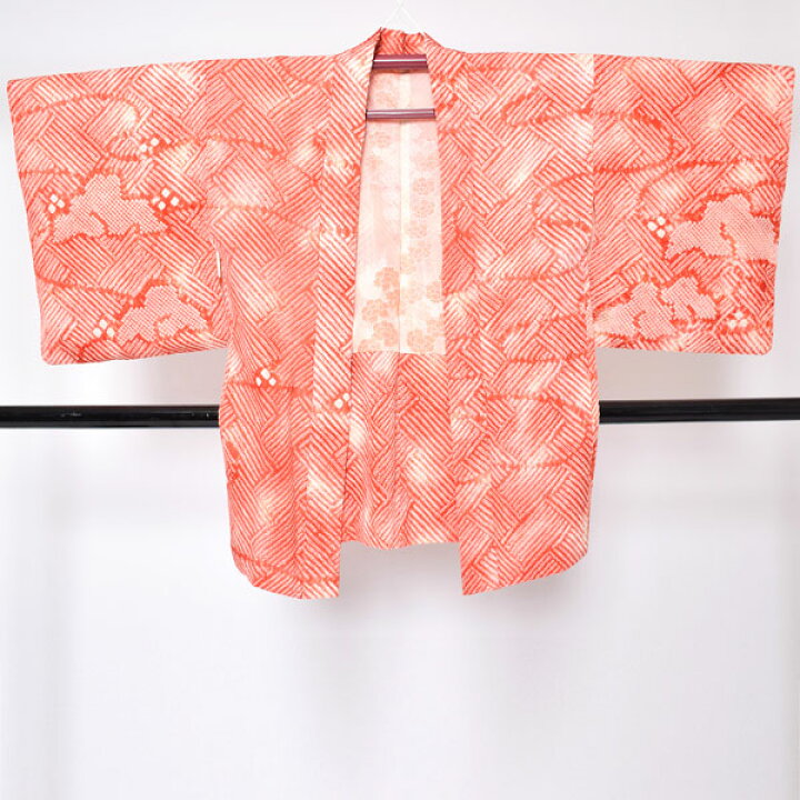 楽天市場】【Prices down2】【中古品】羽織 「オレンジ 花」 正絹 総  