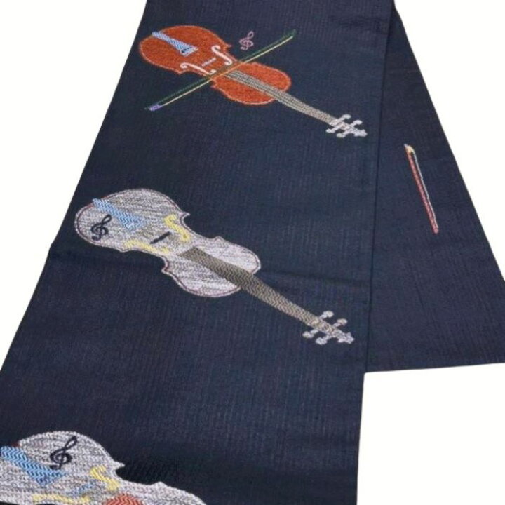 楽天市場】袋帯 【未仕立て新品・仕立て付き】 ヴァイオリン柄  
