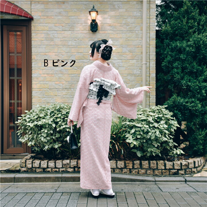 楽天市場】レース着物 【送料無料】 花柄 総レース 着物 モダン 和服 