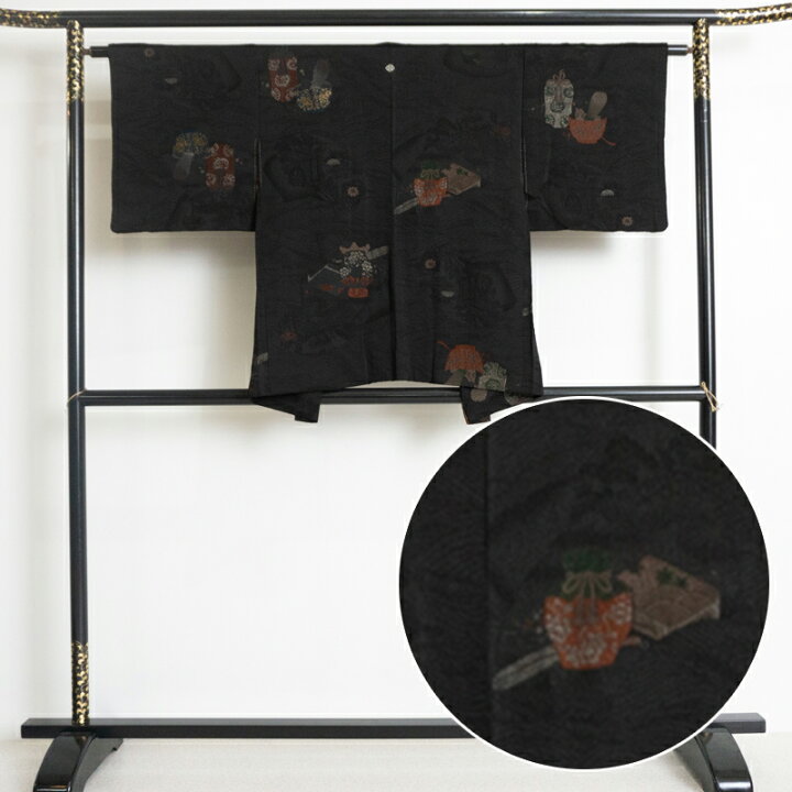 楽天市場】【中古】身丈79.5cm｜裄61.5cm｜リサイクル着物｜羽織｜黒  