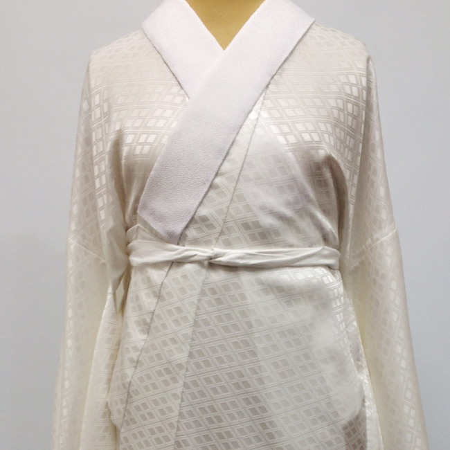 楽天市場】Asumo 正絹長襦袢 女性用 菱の地紋入り 袖無双 正絹居敷当て 