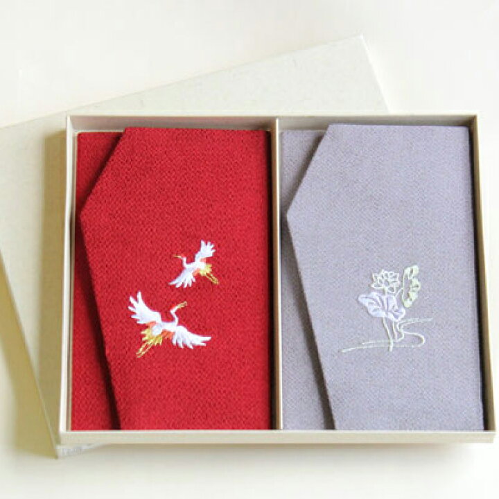 楽天市場】むす美 ちりめん刺繍金封ふくさセット 全2色セット レーヨン  