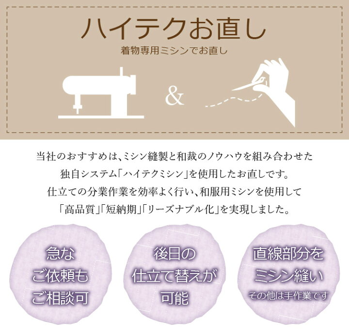ご依頼品身丈袖丈直し羽織仕立て