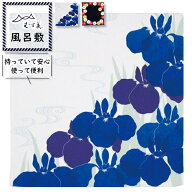 楽天スーパーSALE 風呂敷 むす美 70cm おしゃれ かきつばた 光悦ちりめん友禅 ウスグレー 紺 椿 テツコン…