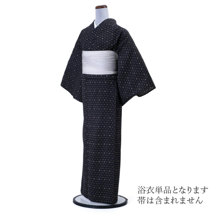 新品未使用品 ブランド浴衣 和風館 水色 花 東レ セオアルファ 化繊 日本製