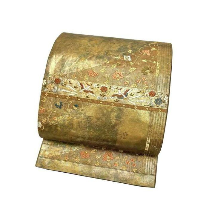 楽天市場】袋帯 花唐草に鳳凰 金銀糸 金色 フォーマル O-4324  