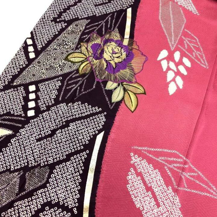 楽天市場】【お得なクーポン配布中】 振袖 薔薇の刺繍花模様 絞り花 
