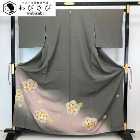 【お得なクーポン配布中】 色留袖 作家物 源氏香 花模様の中に宝尽くし 璃寛茶色 縮緬 金彩 K-4417 着物 きもの kimono 和服 和装 中古 リサイクル着物 【送料無料】
