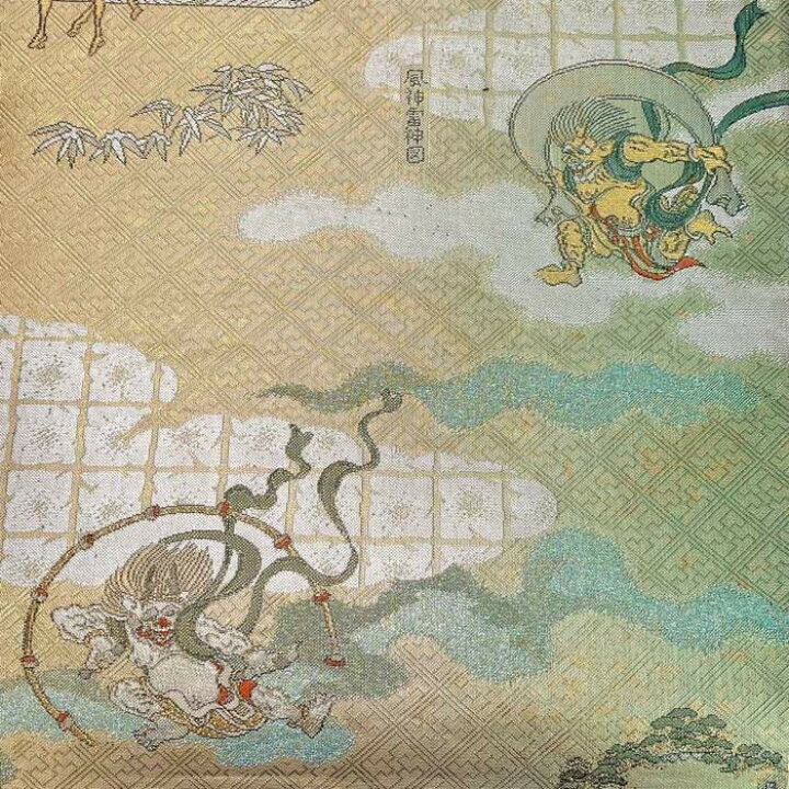 楽天市場】【お得なクーポン配布中】 袋帯 松鶴 風景柄 風神雷神 馬 