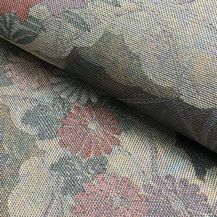 楽天市場】【お得なクーポン配布中】 夏帯 袋帯 紗 雲取りに花模様 金 