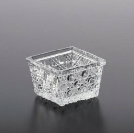 カゴメ角珍味入 ガラスの器 小さい かわいい 四角 キューブ 正方形 小さめ 琥珀糖 金平糖 和菓子 キャンディ お菓子入れ ビュッフェ 前菜 小料理 ガラスプレート お皿の上に 綺麗 ソース入れ テーブルコーディネート おせち 和食器 キラキラ デザート 容器 ガラス MG-103CR
