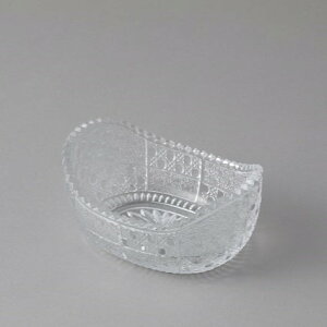 吉祥舟型洗鉢クリア 日本製 おしゃれ ボウル お皿 深い 丼 ガラス 透明 カット 綺麗 高級 金 旅館 ミシュラン 三ツ星 おせち パーティ お祝い 特別 重厚感 安定 生け花 サラダ 結婚式 フルーツ