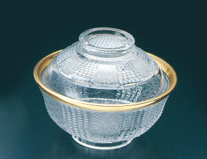 北山蓋物 金付き 金 ゴールド 高級 ガラス どんぶり 丼 刺身 海鮮 魚介 おしゃれ 蓋付 ふた付き 透明 新しい めずらしい 旅館 飲食店 カフェ インスタ映え 食器 器 お皿 お椀 かっぱ橋 浅草 日