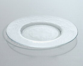 《日本製》オービット　リム付プレート300【ガラス 皿】【ガラス プレート】