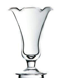 《日本製》6Fチョコパフェ【ガラス　お皿】 日本製 DG-202 パフェ用グラス かわいい 花びら 喫茶店 レストラン チョコレートパフェ フルーツパフェ クリームたっぷり ガラス 透明 おしゃれ インスタ映え 花瓶 パーティー プリンパフェ 細長いグラス サンデー アイスクリーム