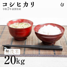 新米 ★★無洗米★★ コシヒカリ 20kg 滋賀県産 令和7年 100