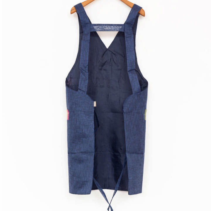 楽天市場】韓国直輸入 高級 セットンエプロン 全15カラー 花刺繍 V