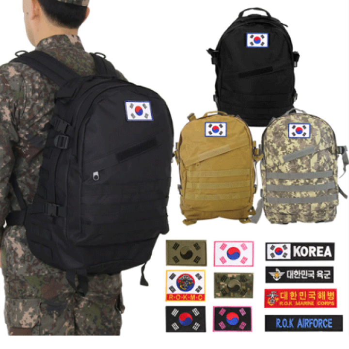 楽天市場】韓国直輸入 ROKA リュック 太極旗 45L 軍人バッグ 軍用外出