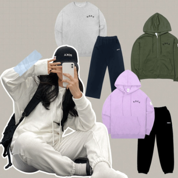 楽天市場】韓国直輸入 ROKA トレーナー パーカー ジョガーパンツ 全6