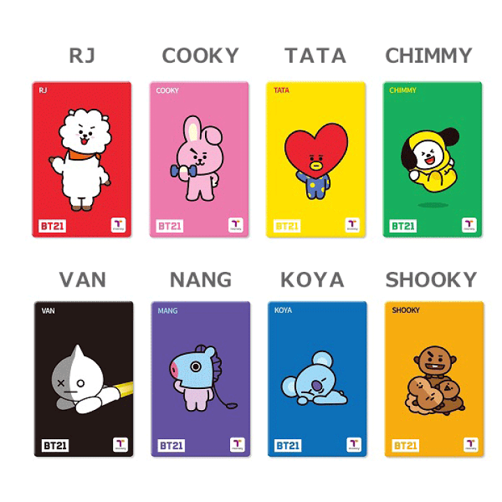 楽天市場】BT21 T-MONEY 交通カード 全8種 地下鉄 バス