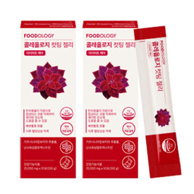 FOODOLOGY コレオロジー カットゼリー 25,000mg 体脂肪減少 基礎代謝量の上昇 オリーブヤング 韓国大人気 ダイエット ザクロ味 チアシード入り 満腹感サポート Coleology Cutting jelIy