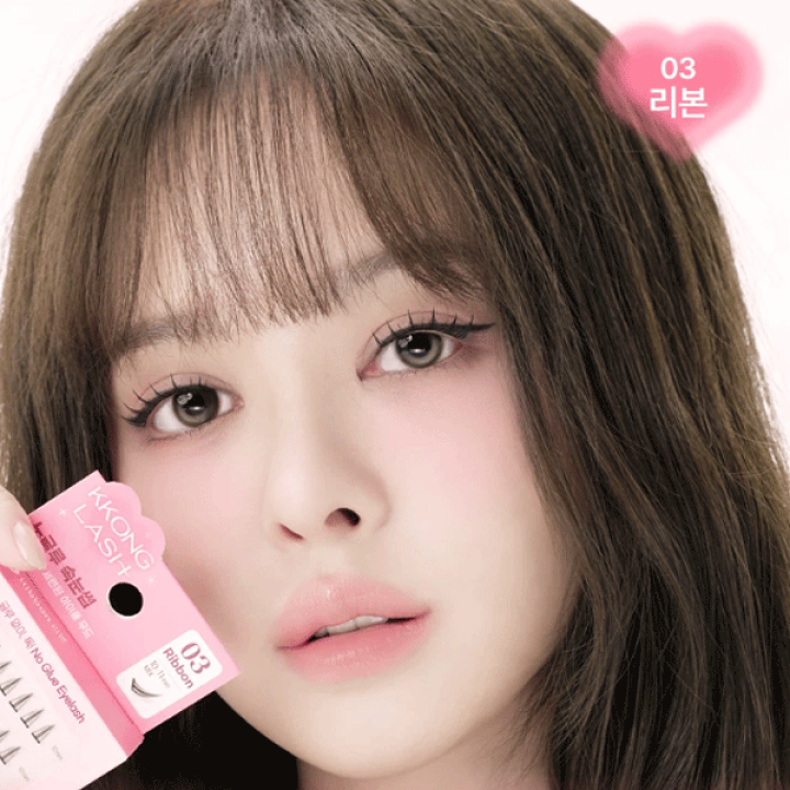楽天市場】KKONG LASH+ ノーグルー束感つけまつげ 全6種 接着剤不要