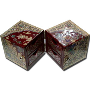 韓国の伝統を伝えるアンティーク漆器 宝石箱 送料無料 一部地域除外 韓国伝統 アンティーク 螺鈿