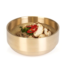 韓国直輸入！ 韓国式 高級 器 汁椀 チタン 金 ゴールド 二重真空 お碗 二重構造 二重食器 保温 箸 韓国 食器 韓国食器…