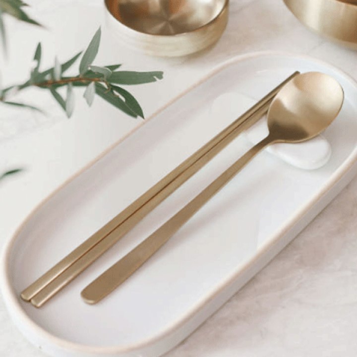 楽天市場】韓国直輸入！ 韓国式 高級 箸スプーン スジョセット チタン