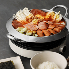 韓国直輸入！Royal Hot Pot 3層ステンレス 鍋 5サイズ ホルモン鍋 カムジャタン プデチゲ チゲ鍋 韓国鍋 鍋 韓国 韓国式 韓国食器 業務用 韓国料理 24cm 26cm 28cm 30cm 32cm