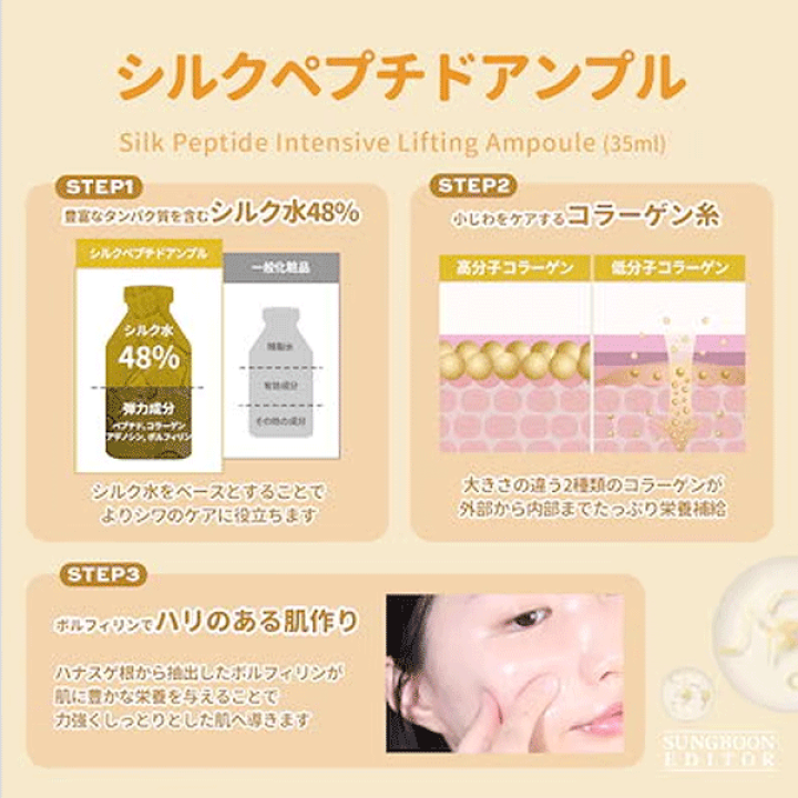 楽天市場】【リニューアル】SUNGBOON EDITOR シルクペプチド EGF