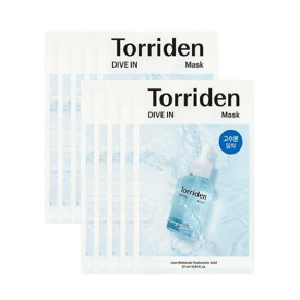 Torriden トリデン ダイブインマスクパック 27ml 10枚入り 低分子 ヒアルロン酸 送料無料 韓国コスメ 韓国 スキンケア スペシャルケア マスクシート パック マスクパック