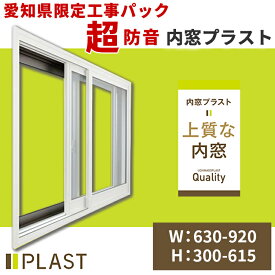 愛知県限定 工事費込み 内窓プラスト 横:630-920mm×高さ:300-615mm PLAST 大信工業 2枚建 引違い窓 防音合わせガラス 二重サッシ インナーサッシ 高気密二重サッシ 遮音 防音ガラス 断熱 短時間施工 防音