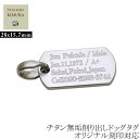 ドッグタグ 純 チタン ペンダント 削り出し 名入れ プレゼント 男性 女性メンズ レディース ギフト IDタグ T2S 小判型 28x15.7mm ネックレス 別売り ニッケルフリー