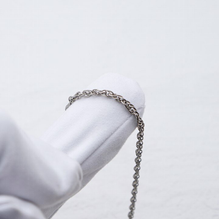 楽天市場】純 チタン ネックレス チェーン 幅 2.5mm ダブル小豆 あずき 