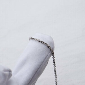 幅1.9mm/あずきチタンチェーン/チタンネックレス/Bチェーン女性向けレディースアクセサリー即納金属アレルギー対応チタンアクセサリー長さ調整可能オールチタンチタン製留め具