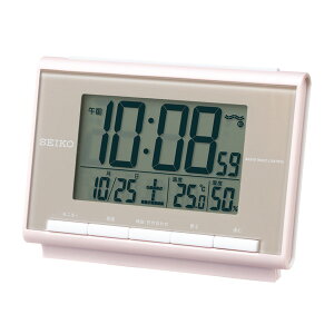 �Z�C�R�[�N���b�N�@SQ698P�i�s���N�j�@�d�g�f�W�^���ڊo�܂����v�@���x�E���x�\���@�\�t���@SEIKO CLOCK