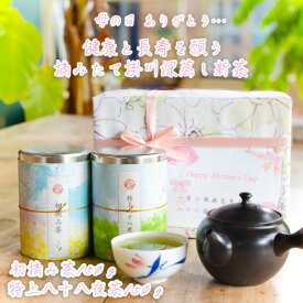 母の日 早割 2024年 新茶 クーポン付き お茶ギフト 産地賞受賞17000箱完売 静岡 掛川深蒸茶 一筋77年【おしゃれ 名入れ メッセージ付 緑茶ギフト 出産内祝い 七五三内祝い 内祝い 緑茶 帰省土産 】 茶和家 高級 お茶ギフト 150g2缶 初摘茶150g 特八茶150g 2024年 福袋