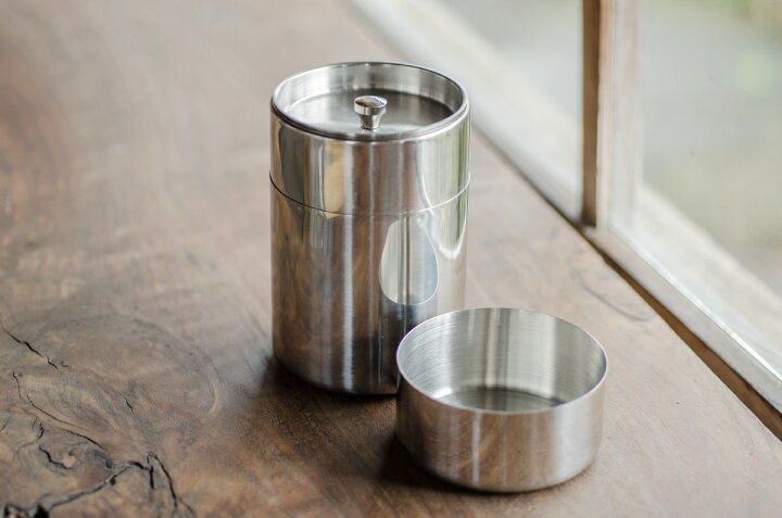 ヨシカワ 日本製 400ml おちゃ お茶 キッチン キッチングッズ キッチンツール キッチン用品 キッチン雑貨 キャニスター ギフト グッズ ステンレス ステンレス茶筒 ステンレス製 ティーキャニスター 台所 台所用品 大 日本茶 煎茶 紅茶 緑茶 缶 翠 茶 茶筒 茶缶 茶葉100g