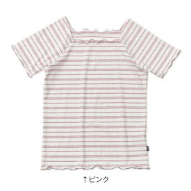 【30%OFF SALE】dolcina (ドルチーナ ) スクエアネック半袖Tシャツ (フリ－) 女の子 キムラタン 子供服