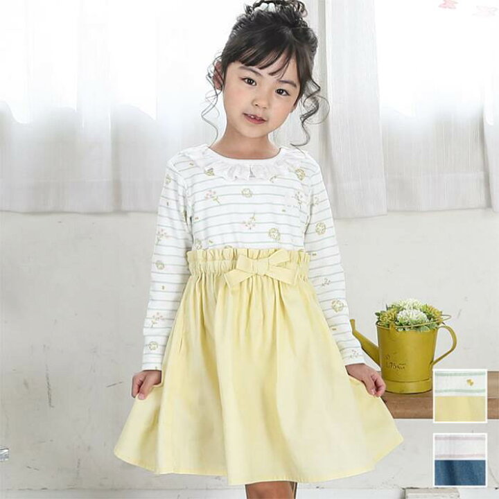楽天市場 Biquette ビケット ワンピース 80 130cm 女の子 80cm 90cm 95cm 100cm 110cm 1cm 130cm キムラタン 子供服 綿100 キムラタン楽天市場店