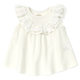 【FINAL SALE 60%OFF】Biquette Club (ビケットクラブ ) ノースリーブTシャツ (80〜140cm) 女の子 80cm 90cm 100cm 110cm 120cm 130cm 140cm キムラタン 子供服 本体綿100% | ノースリーブ キッズ 夏物 服 リボン おしゃれ フリル トップス 夏 コットン