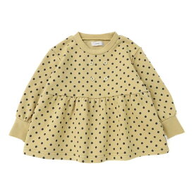 【40%OFF SALE】n.o.u.s (ノウズ ) ドットプリントトレーナー (80〜140cm) 女の子 80cm 90cm 100cm 110cm 120cm 130cm 140cm キムラタン 子供服 | 長袖 キッズ おでかけ 子ども服 こども服 こどもふく 冬物 冬服 おしゃれ トレンド トップス ドット 水玉 ペプラム