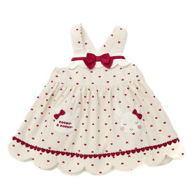 【期間限定 40%OFF】coeur a coeur (クーラクール ) ジャンパースカート (90〜110cm) 女の子 90 100 110 キムラタン 子供服 こども リボン ハート うさぎ かわいい 送料無料 お出かけ