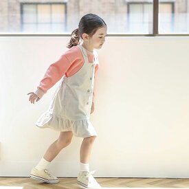 【SALE 30%OFF】n.o.u.s (ノウズ ) ジャンパースカート (80〜140cm) 女の子 80 90 100 110 120 130 140 キムラタン 子供服| 長袖 キッズ おでかけ 子ども服 こども服 こどもふく 秋物 服 女の子 トレンド スカート デニム フリル