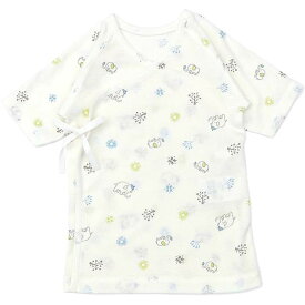 【44%OFF SALE 】 愛情設計 【日本製】 短肌着 (50cm) 女の子 男の子 キムラタン 子供服［肌着］ bbyAW/bbySP/bbySM | 赤ちゃん ベビー ナチュラル かわいい オーガニック ご出産 お祝い ギフト 贈り物 誕生日 ママ コットン 孫 刺繍 天然 日本製 シルク 総柄 動物 ゾウ